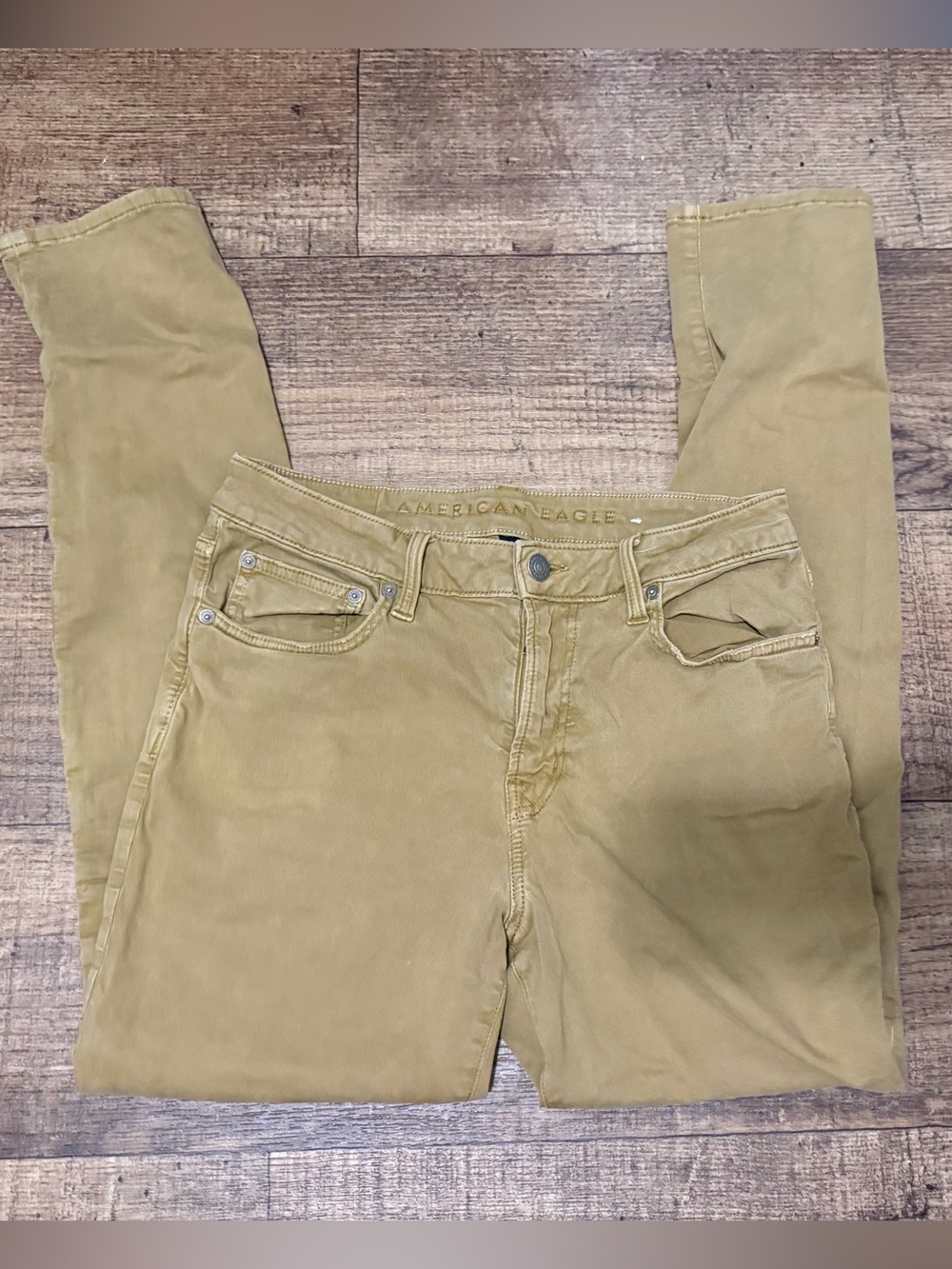 American Eagle Outfitters Men’s Slim Jeans in Khaki Tan